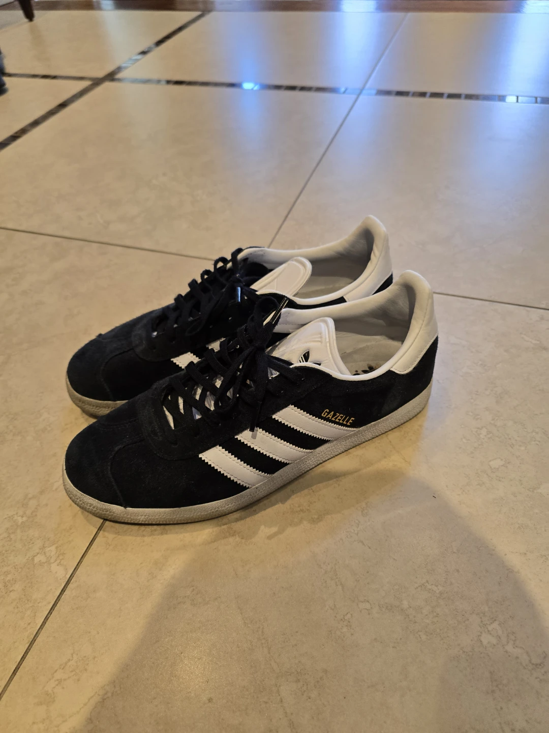 Adidas Gazelle Black Suede - Size US 9
