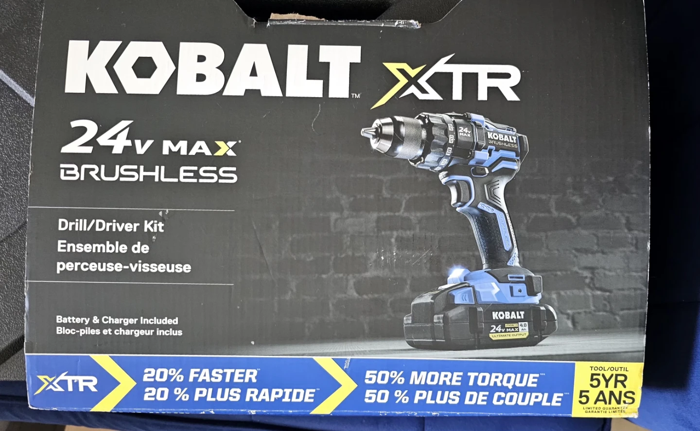 Kobalt XTR 24V MAX Brushless Drill/Driver kit