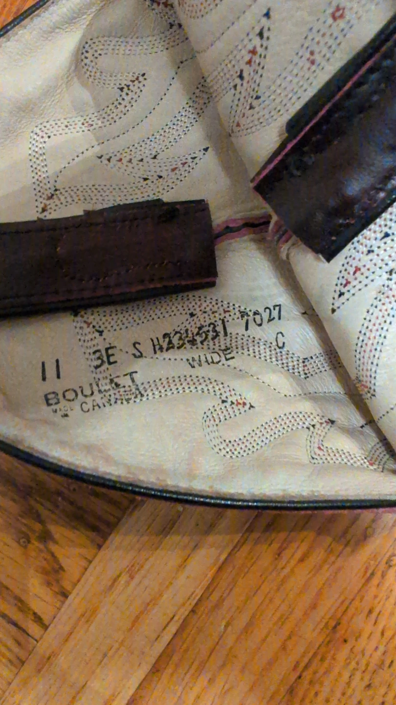 Boulet Western Cowboy Boots - Brown Leather - photo 2