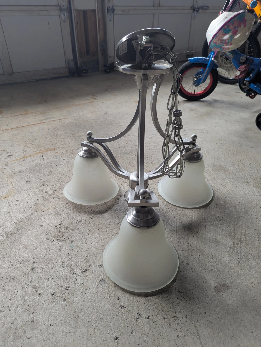 3-Light Brushed Nickel Chandelier - photo 2