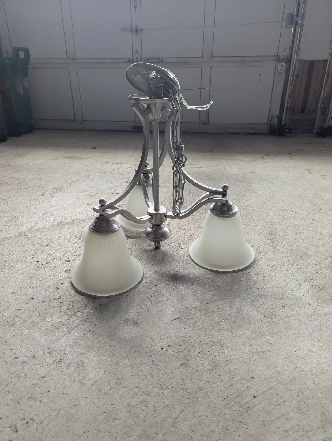 3-Light Brushed Nickel Chandelier - photo 3
