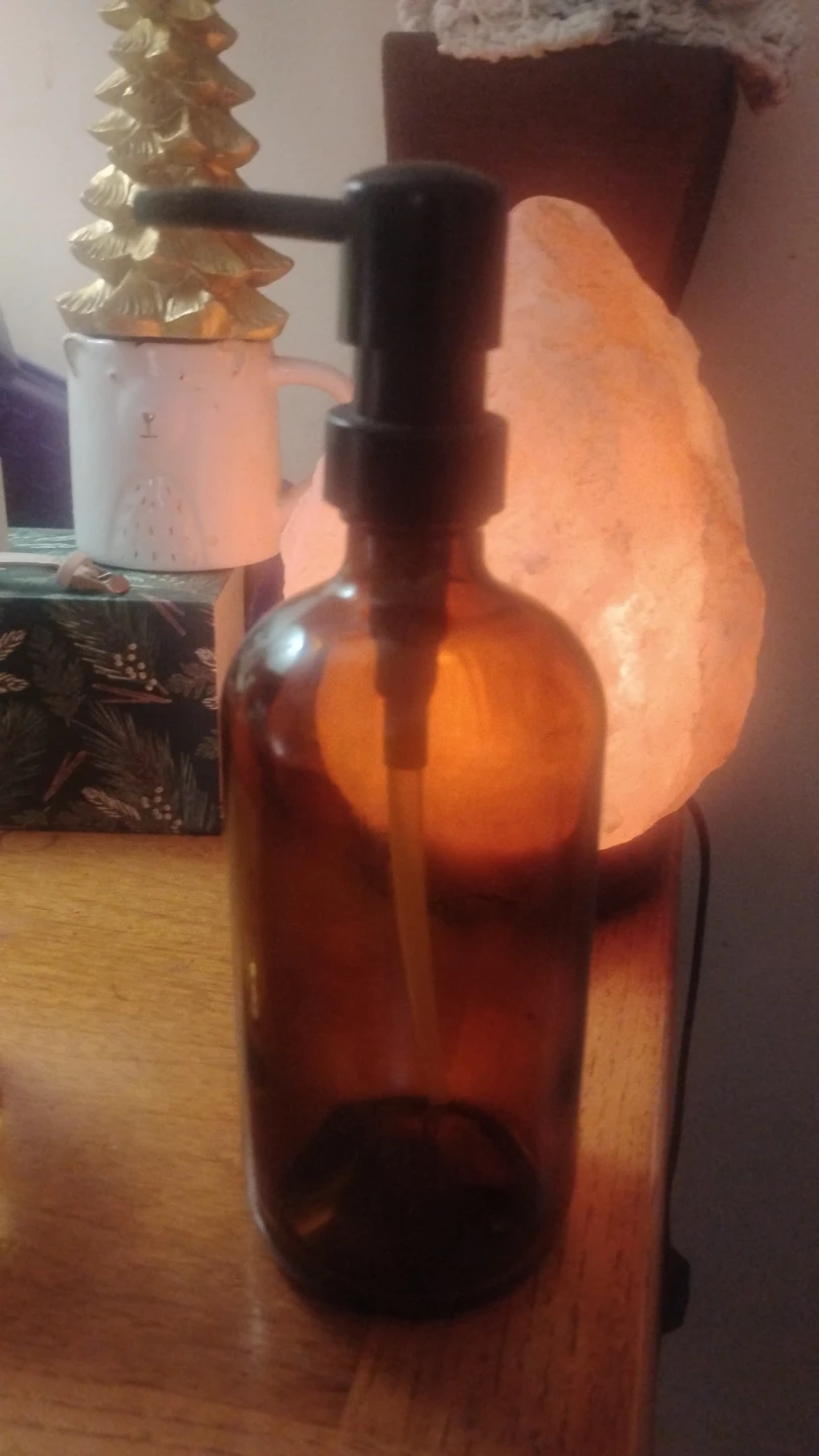 Amber Glass Soap Dispenser (refillable) - photo 2