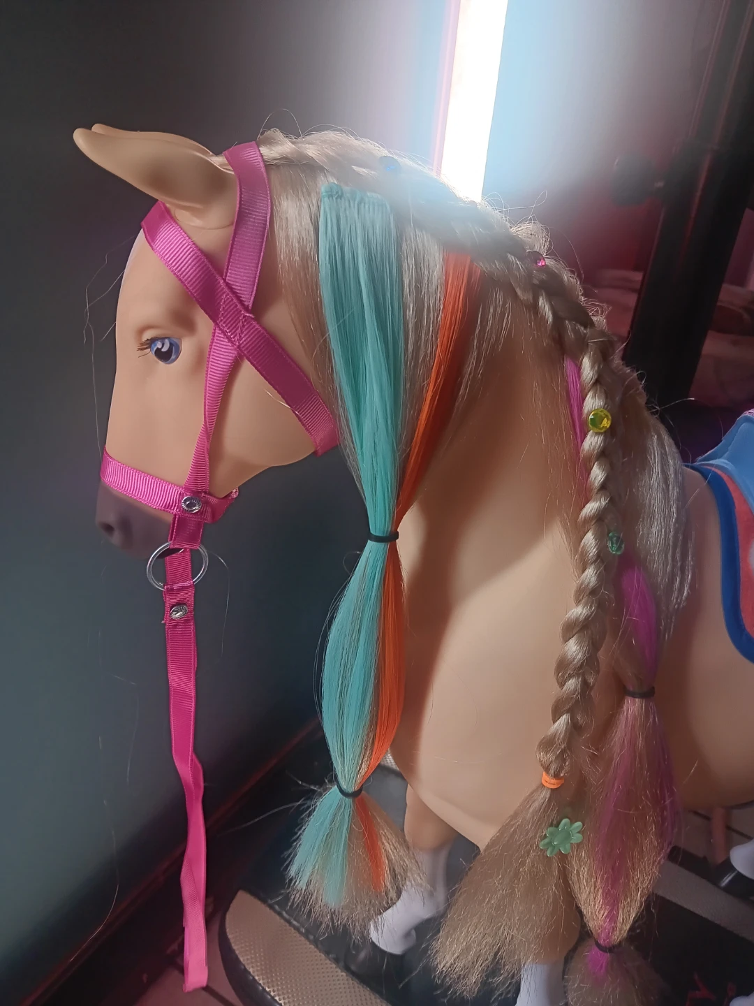 American Girl Horse with Pink and Blue Saddle - photo 3