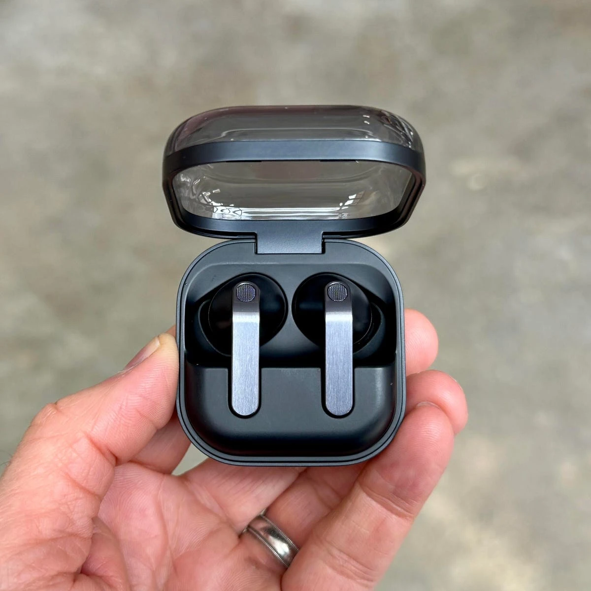 Black Wireless Earbuds with Charging Case