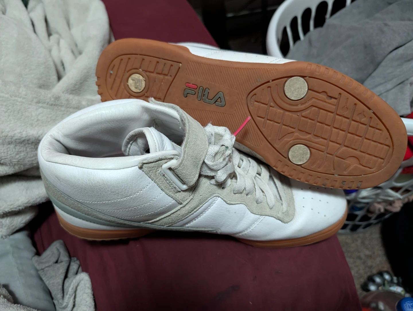 Fila High Top Sneakers - White/Grey - Size 13 - photo 4