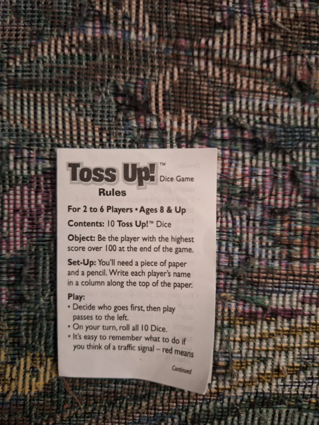 Toss Up! Dice Game - photo 3