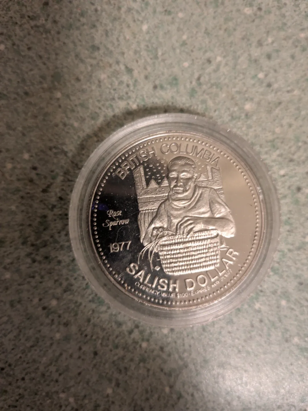 British Columbia Salish Dollar 1977 - photo 2