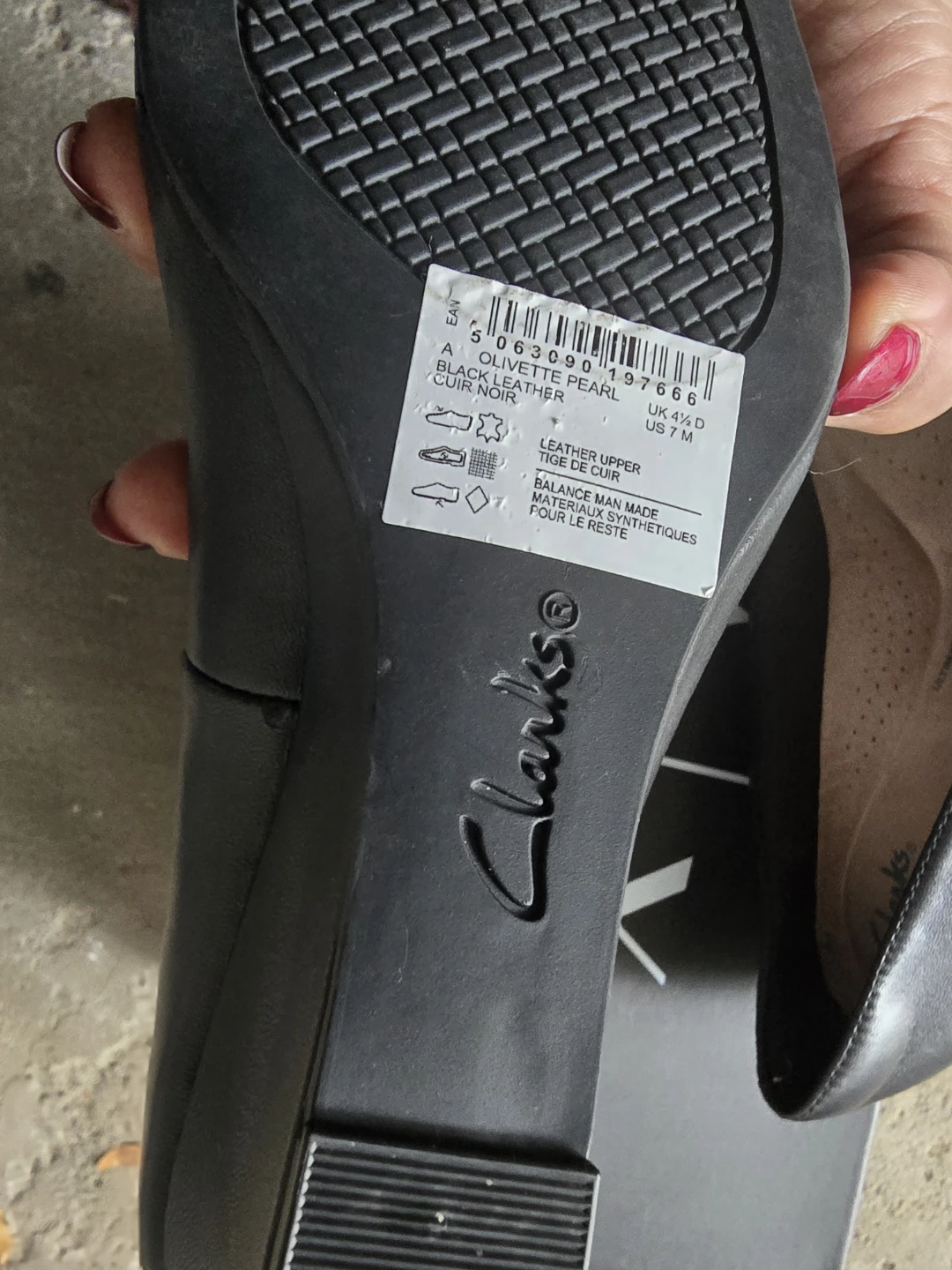 Clarks Collection Black Leather Wedge Shoes - US 7 - photo 2