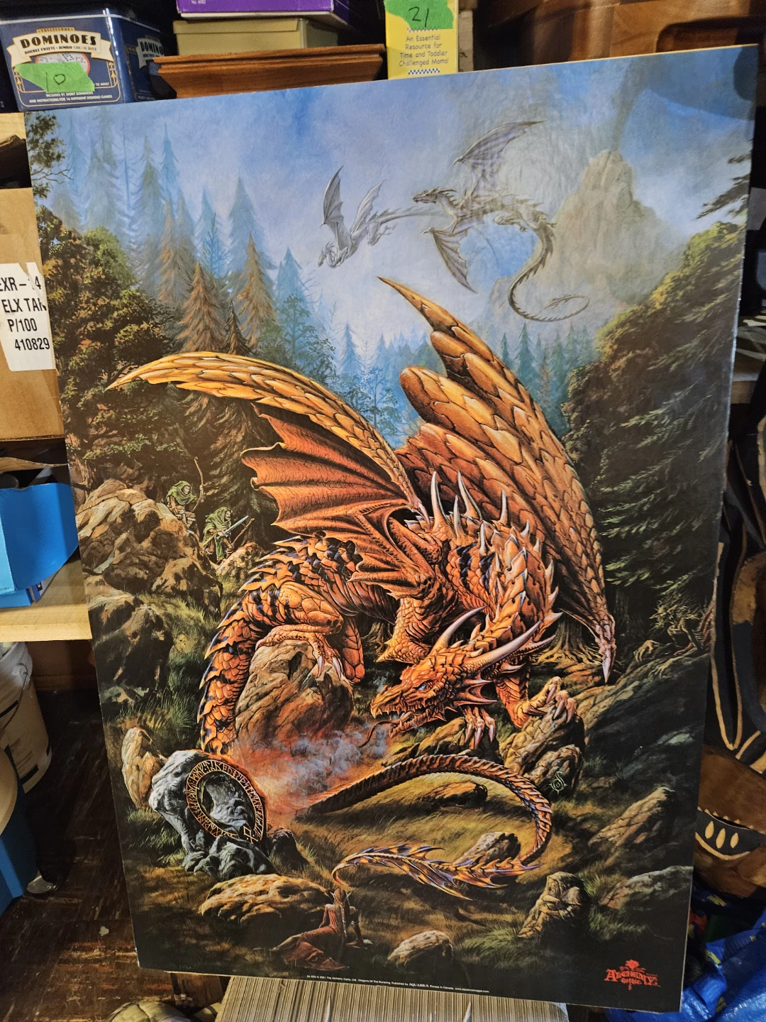 Vintage Fantasy Dragon Art Print - photo 2