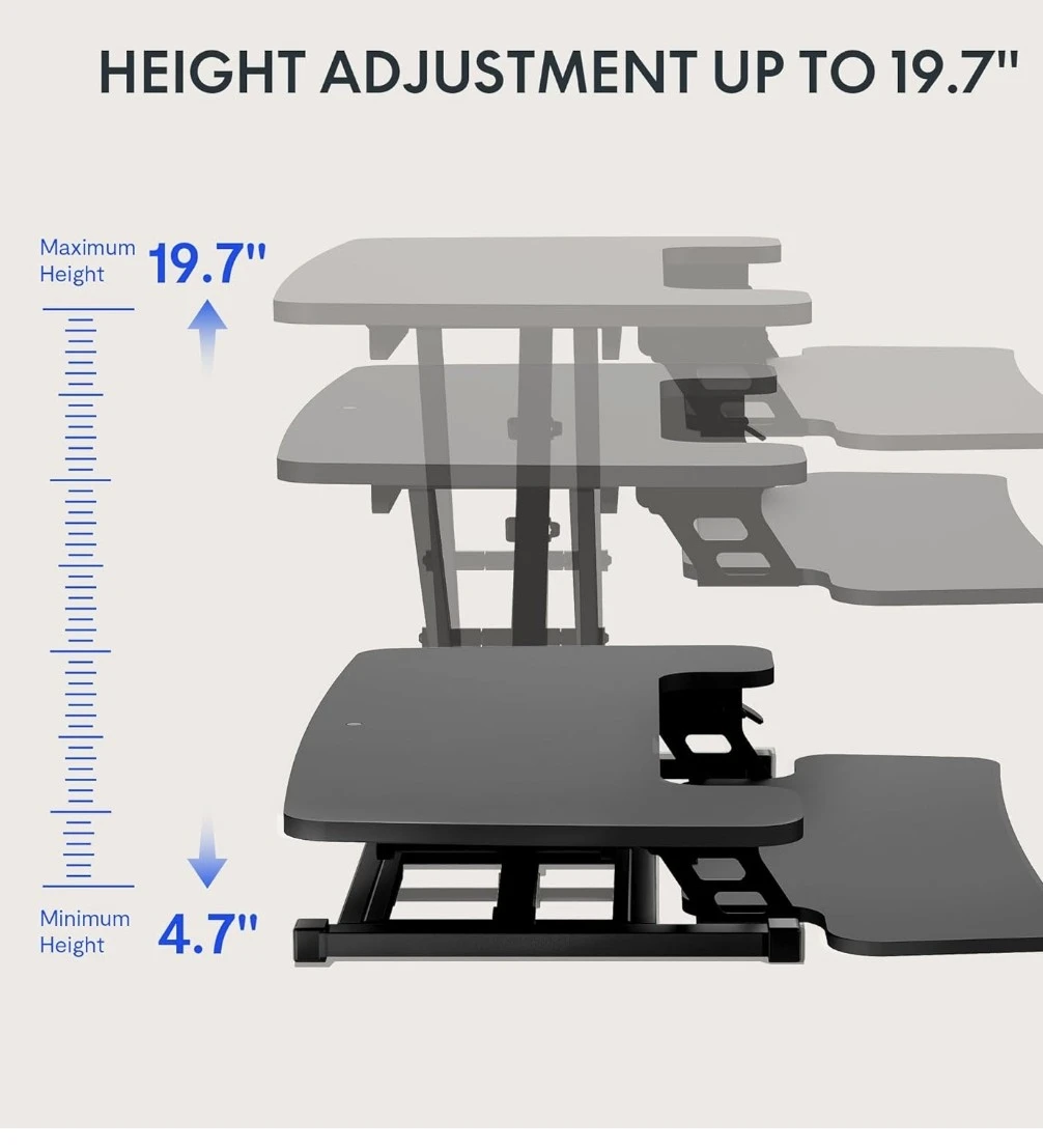 FlexiSpot Standing Desk Converter M37MB-BLACK - photo 4