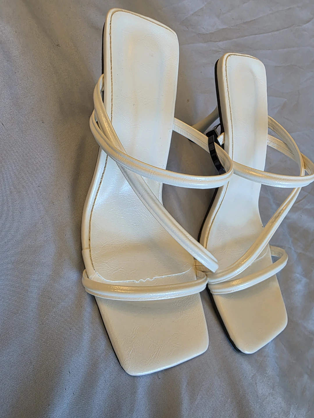 White Strappy Heeled Sandals - photo 2