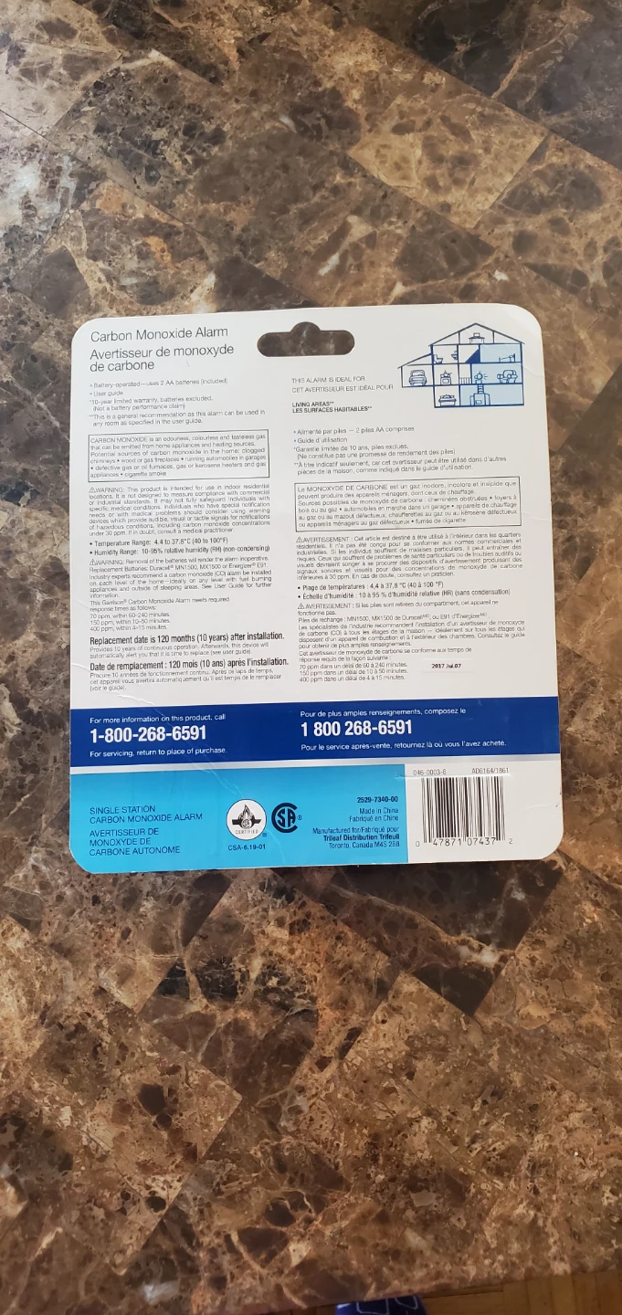 Garrison Carbon Monoxide Alarm Brand New - photo 2