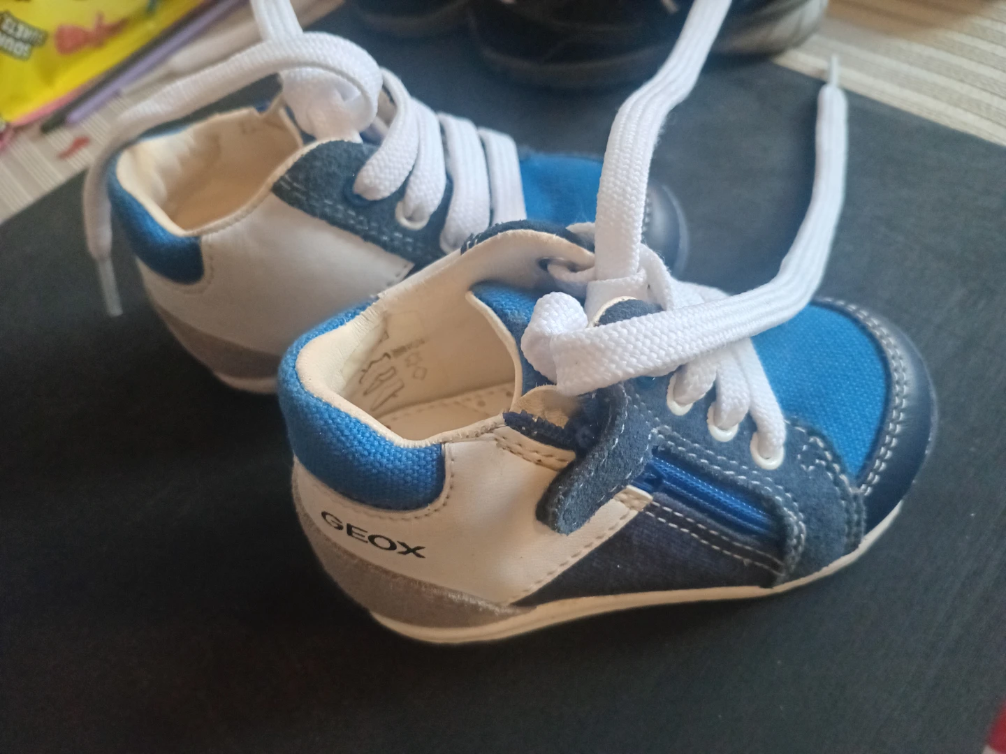 GEOX Baby Blue & Grey Sneakers