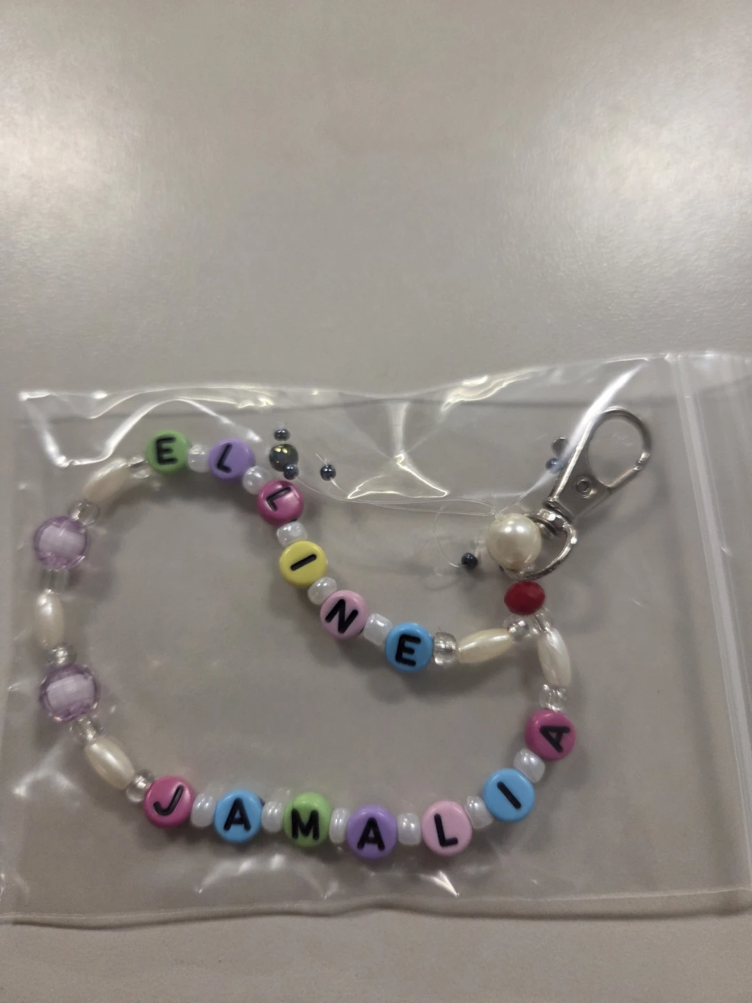 Personalized Beaded Keychain - JAMALIA