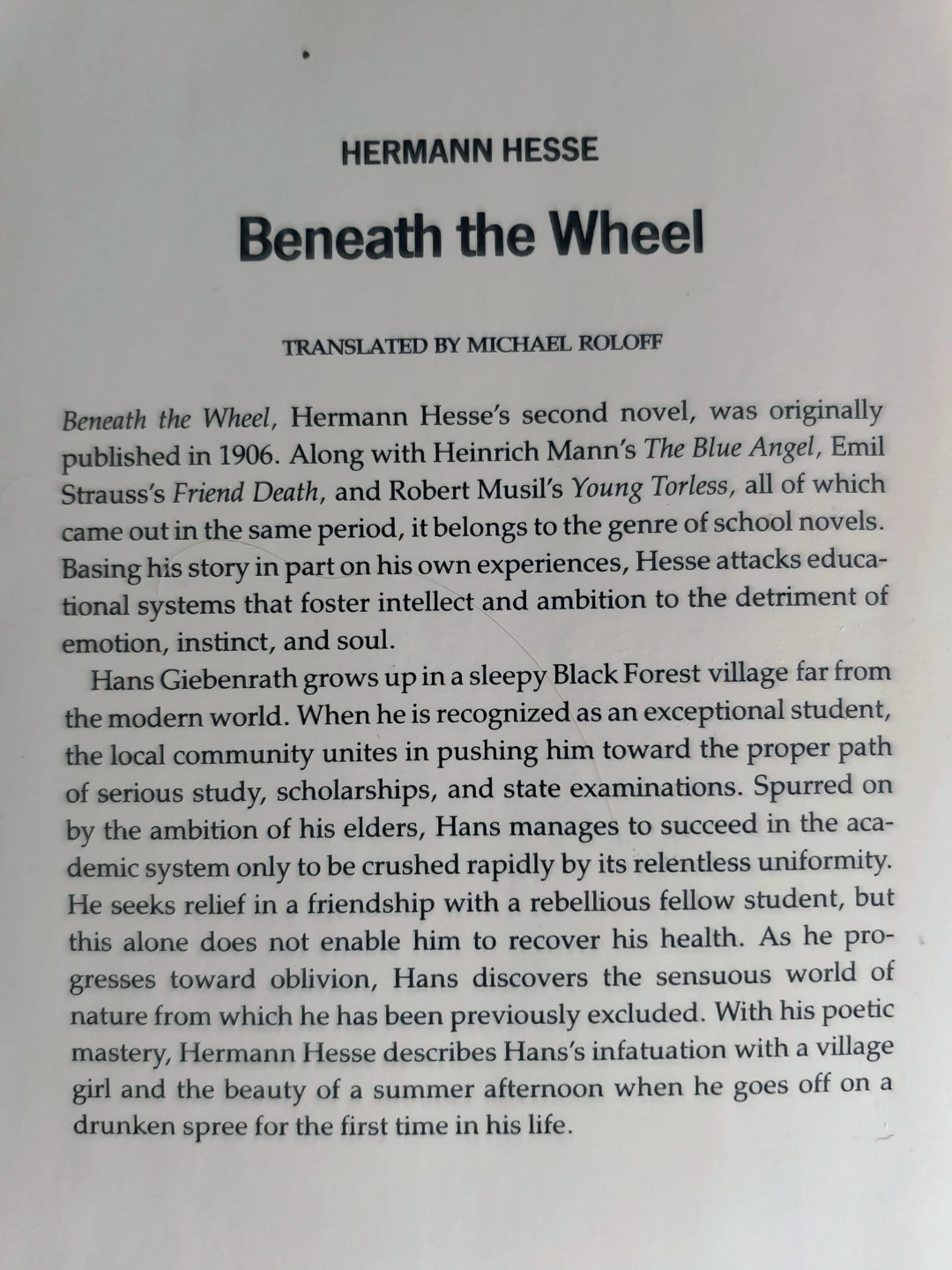 Hermann Hesse, If the War Goes On, & Beneath the Wheel - photo 3