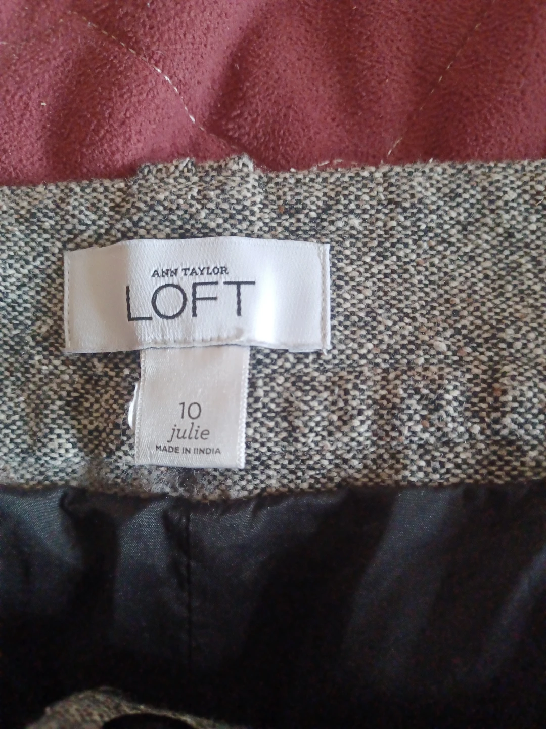 Ann Taylor LOFT Women's Gray Tweed Flare Pants Size 10 - photo 4