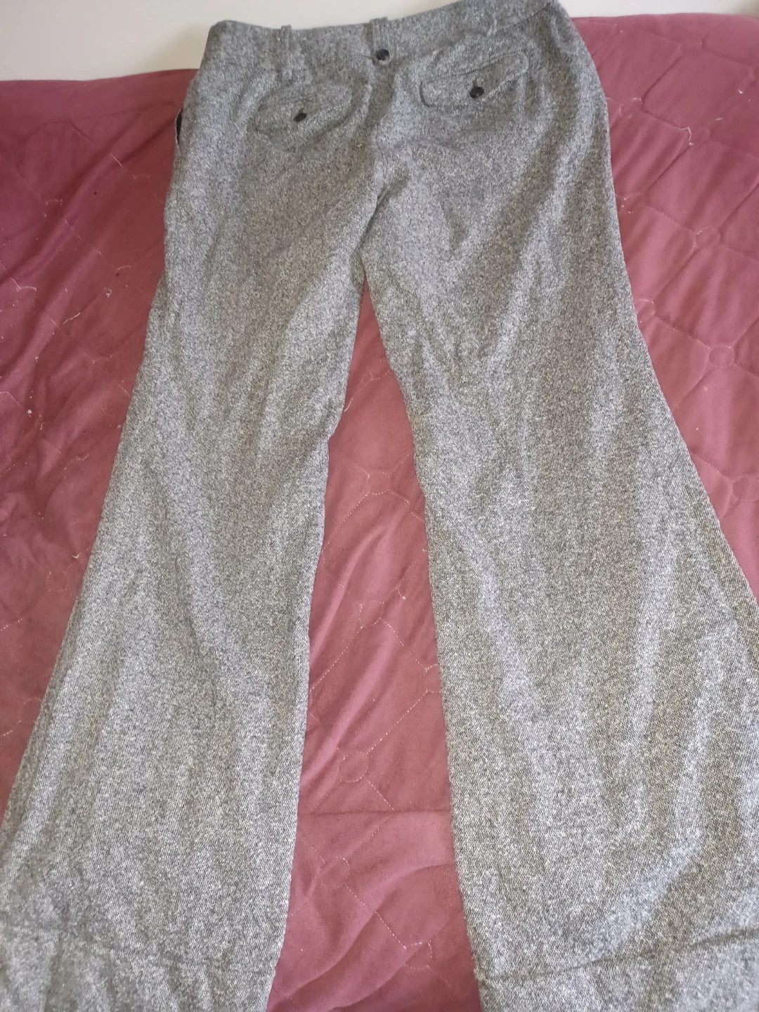 Ann Taylor LOFT Women's Gray Tweed Flare Pants Size 10 - photo 5