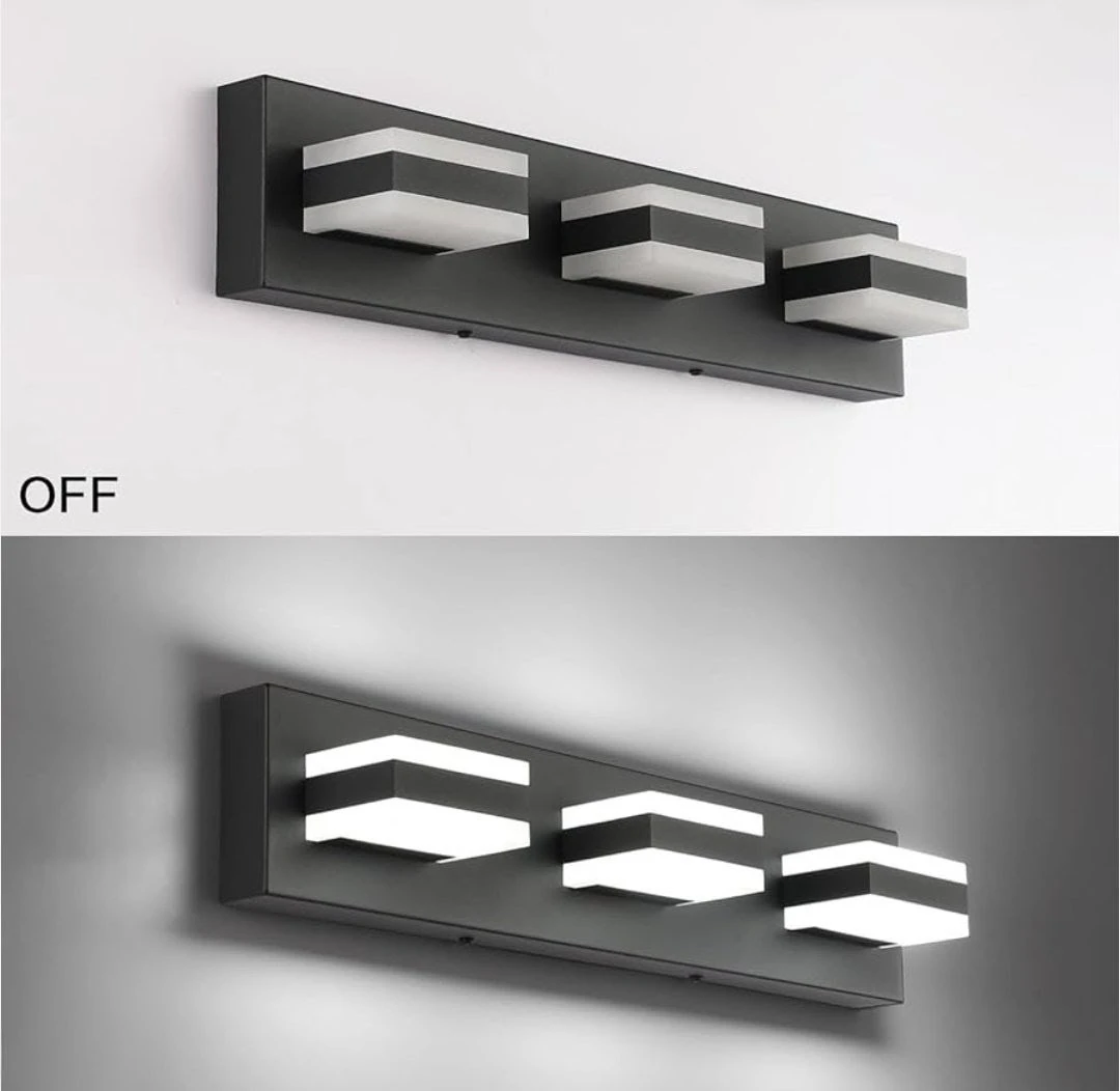 Black 3-Light Vanity Light Fixture
