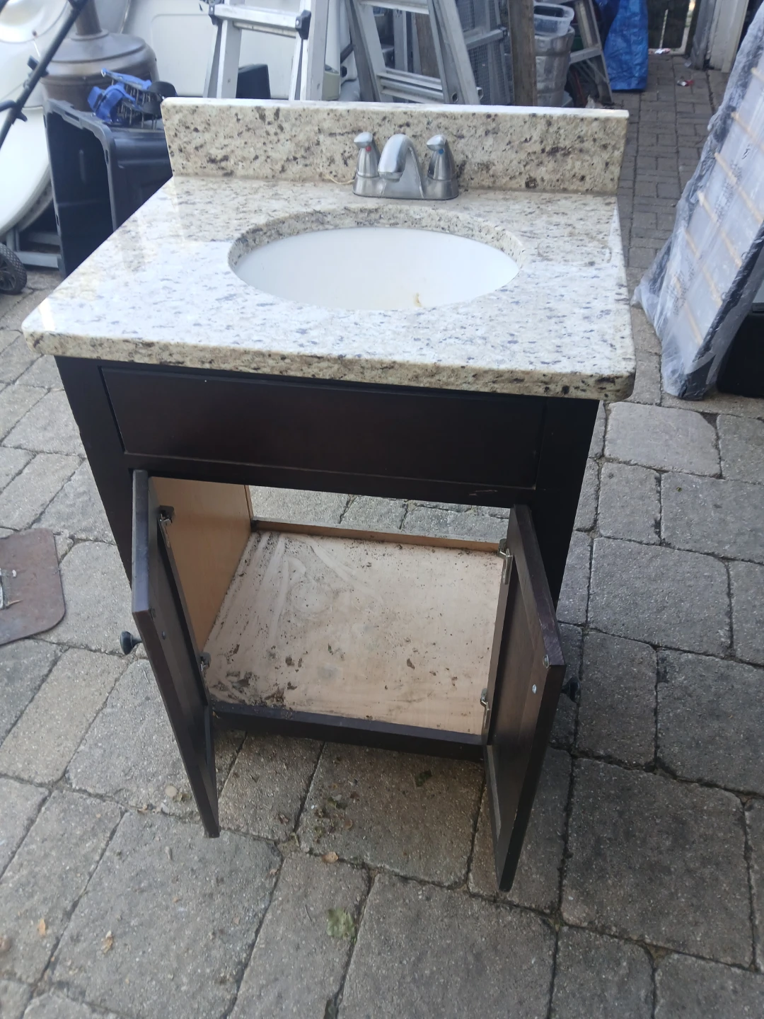Bathroom Vanity with Granite Top and Sink