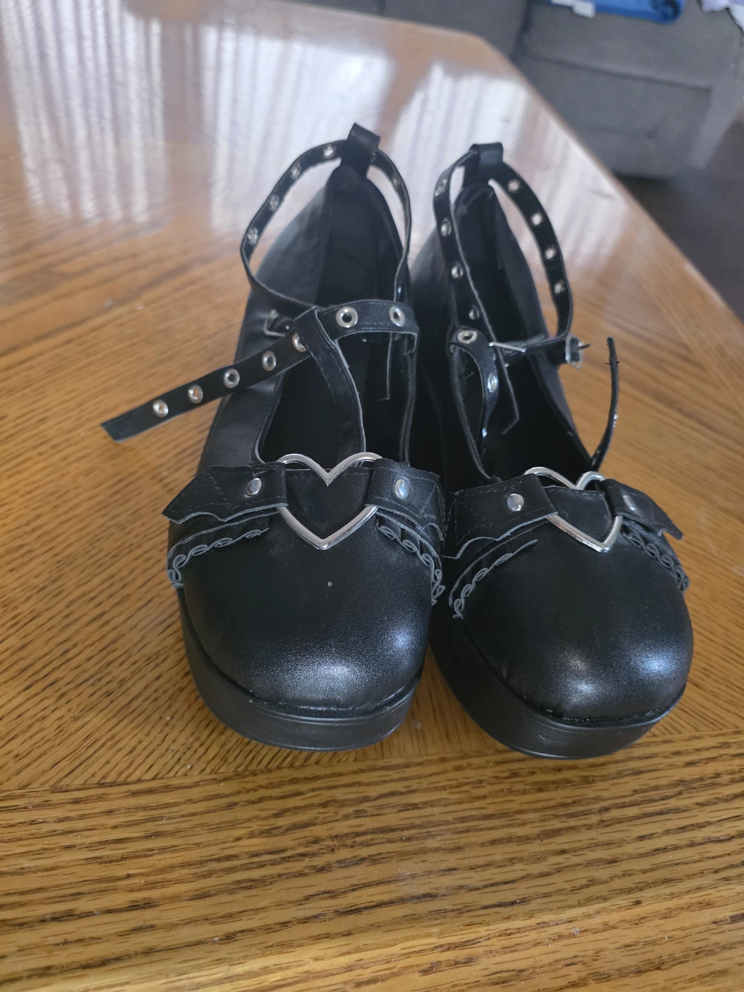 Black Platform Wedge Mary Janes - Women's Size 9