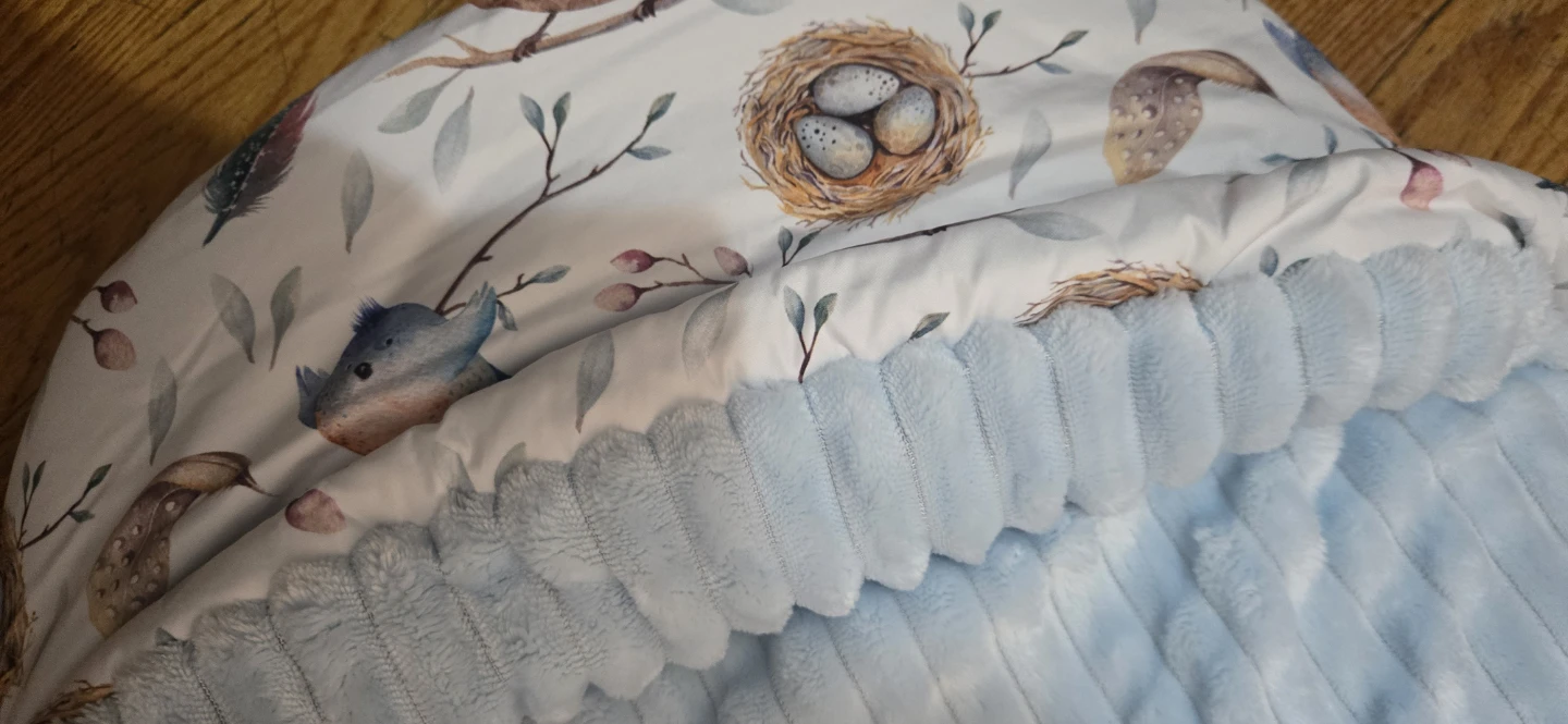 Baby Nest Lounger - Bird and Feather Print - photo 3