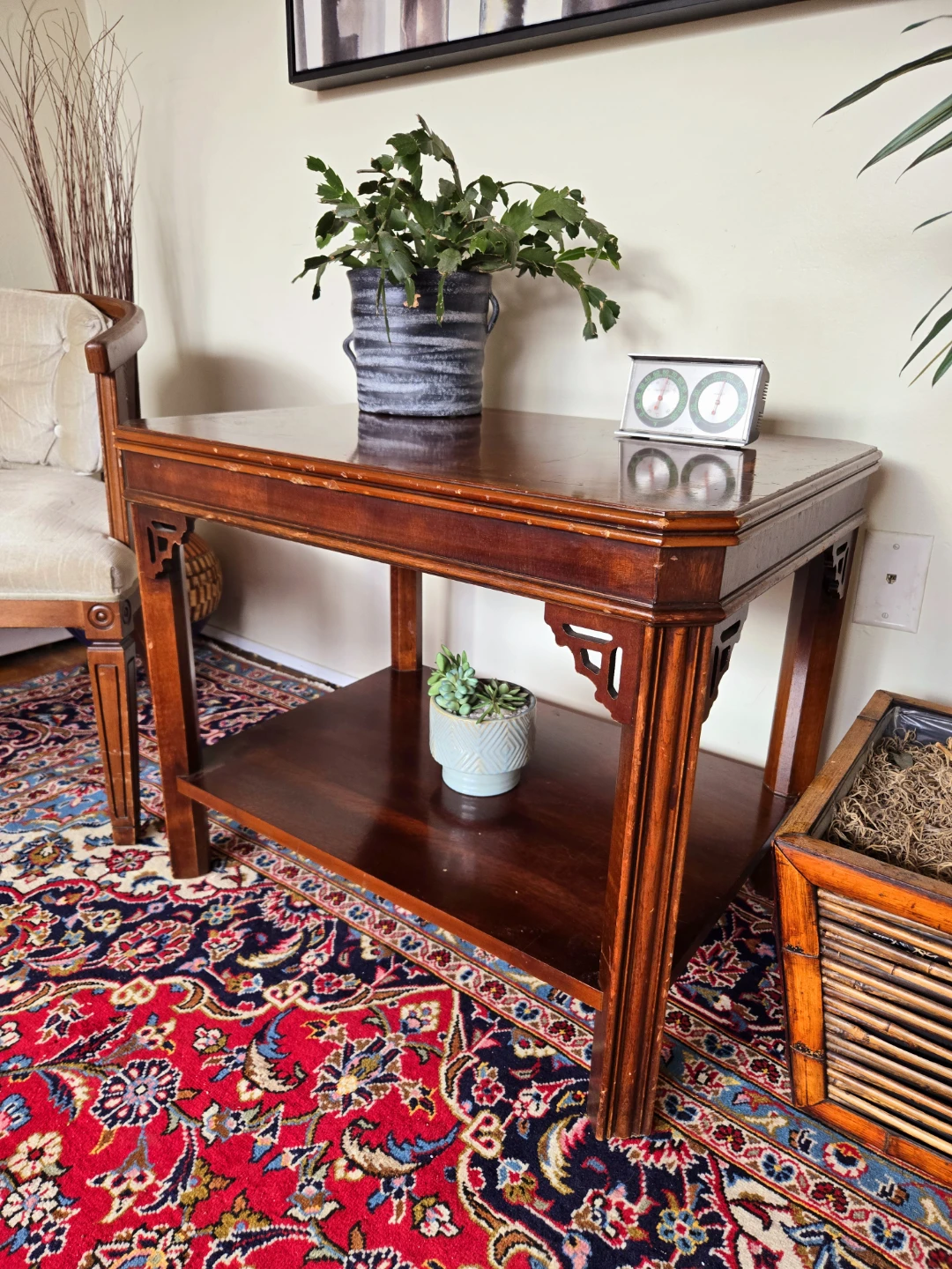 Art Deco Solid Walnut Two Tier Coffee Table (Delivery Available) - photo 3