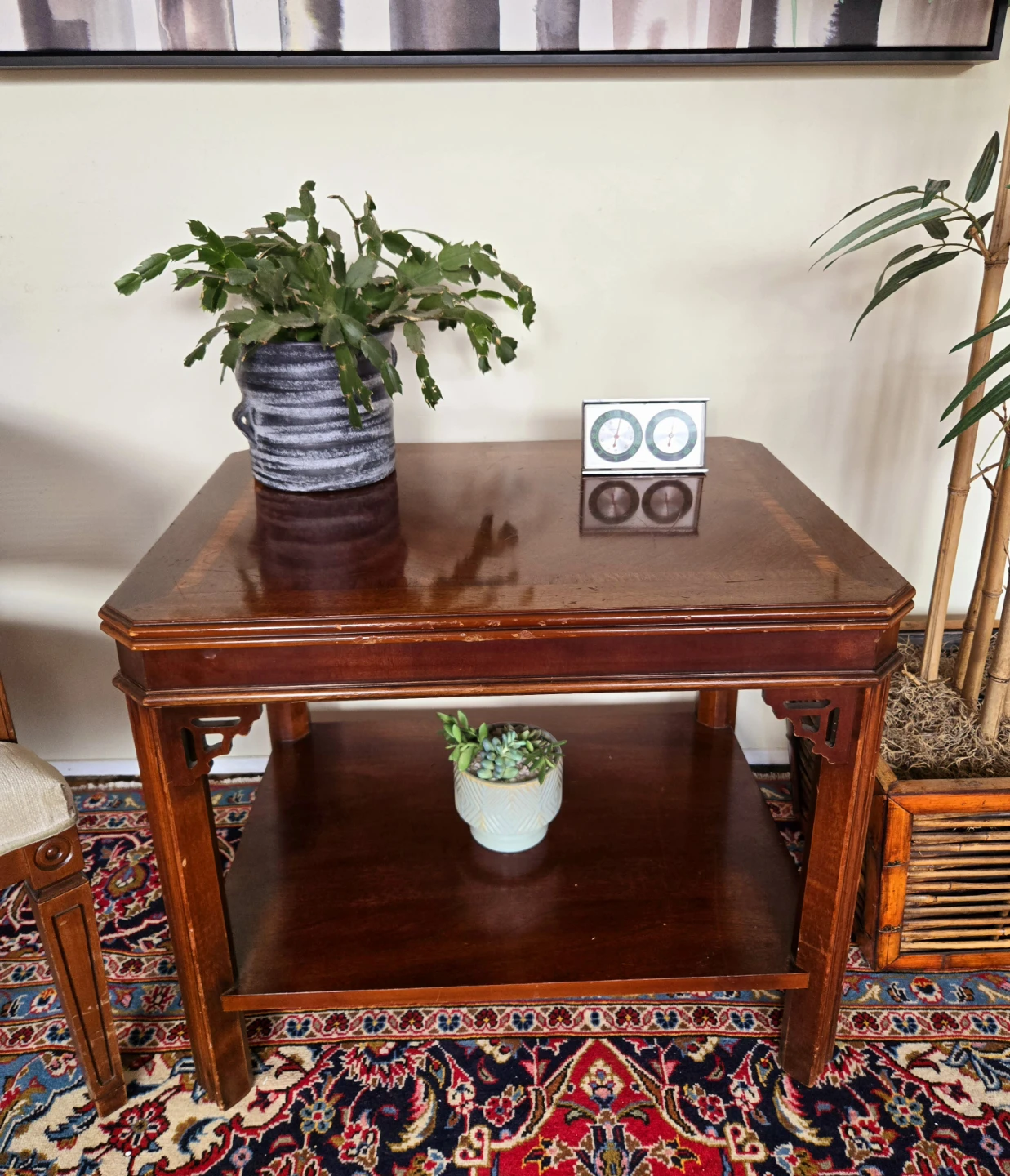 Art Deco Solid Walnut Two Tier Coffee Table (Delivery Available) - photo 5