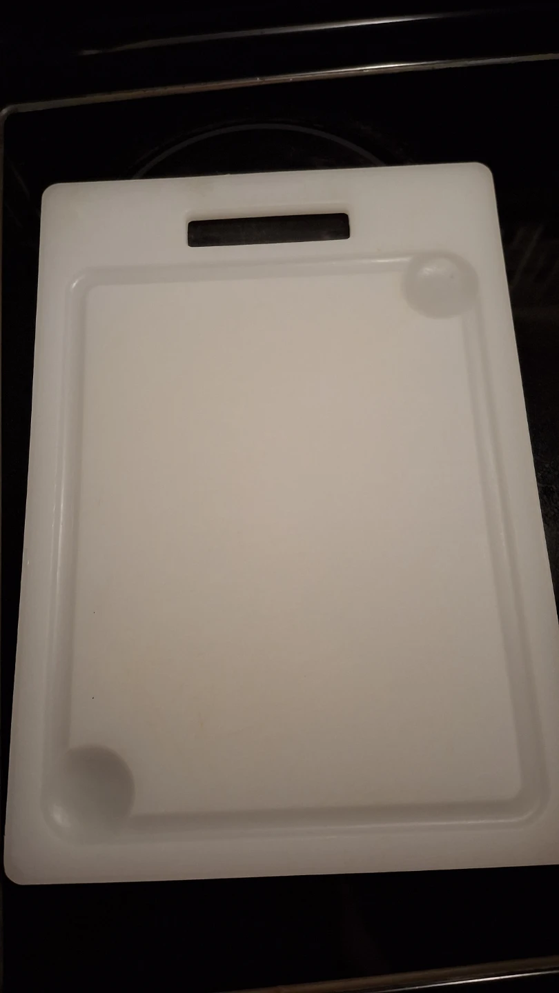 White Plastic Cutting Board with Handle