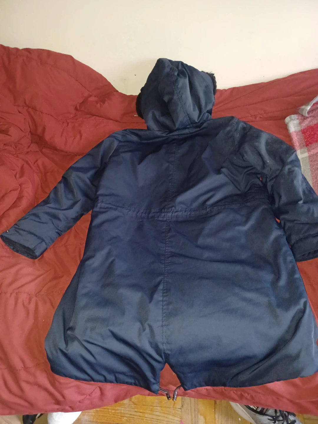 H&M Navy Blue Parka Jacket Size 16 - photo 4