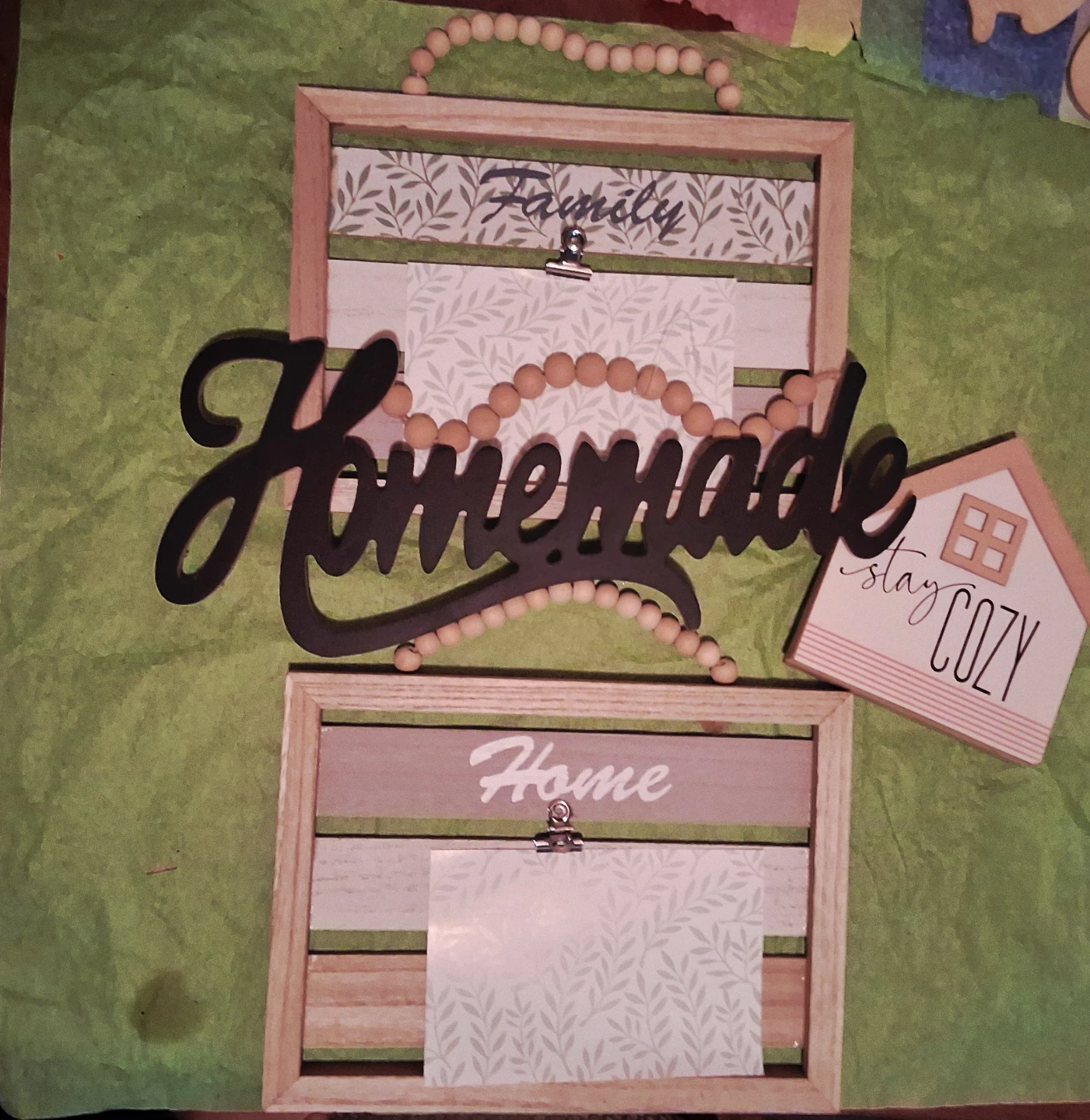 Homemade Family and Home Photo Frame Set