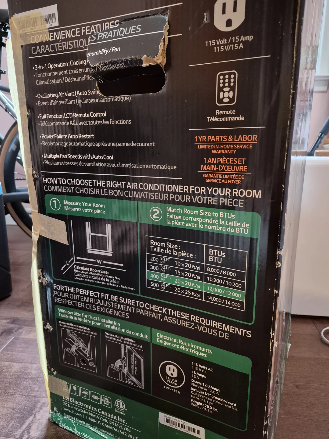 LG Portable Air Conditioner - 12,000 BTU - photo 5