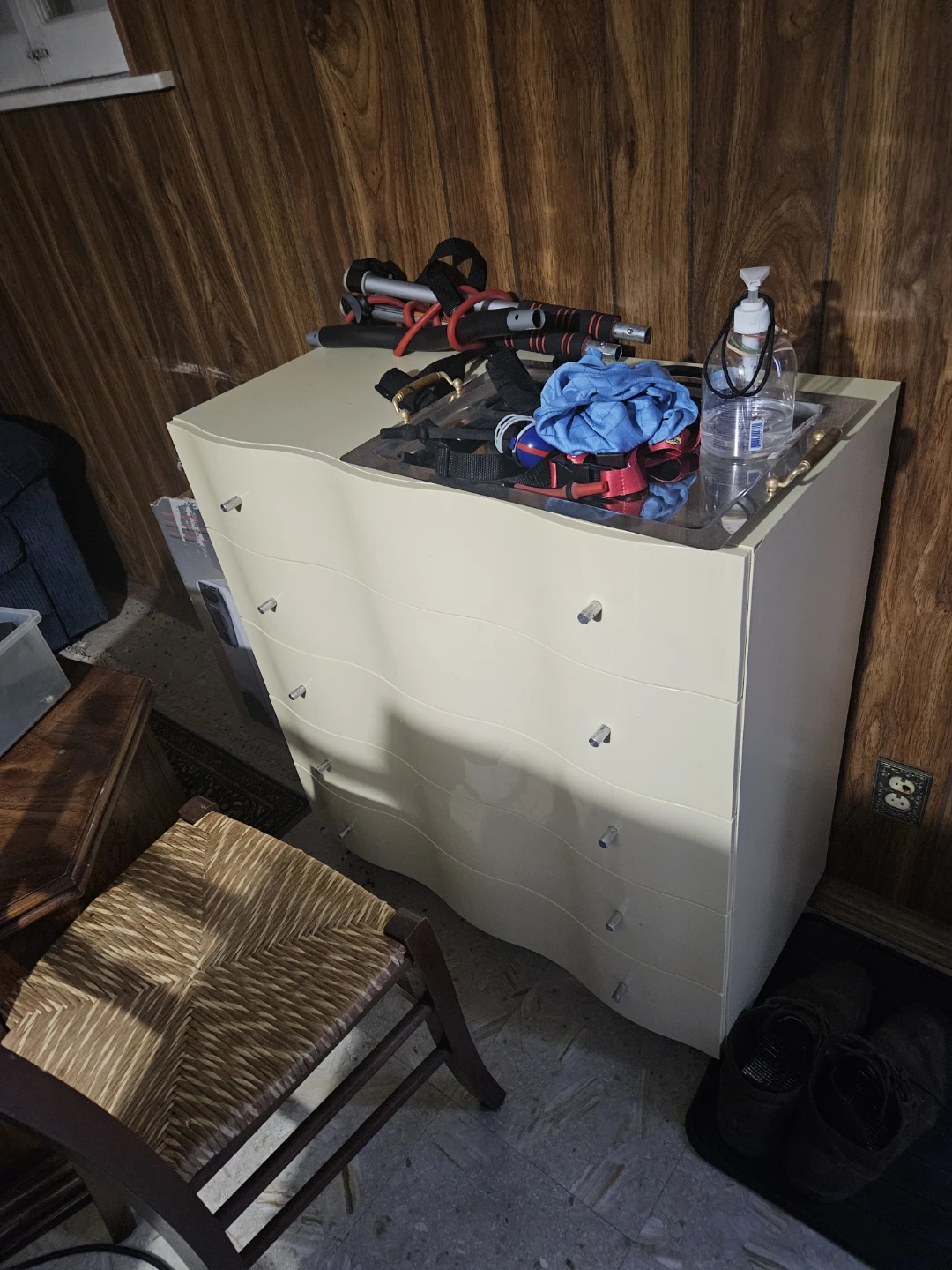 Cream 4-Drawer Dresser
