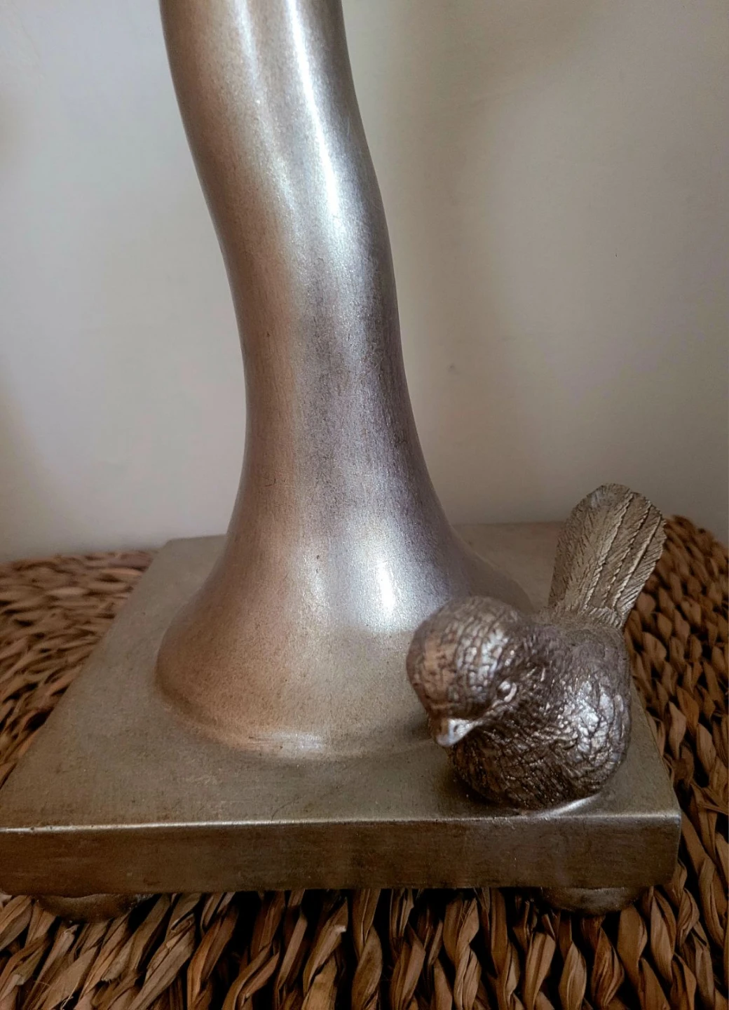 Silver Tree Branch Table Lamp with Bird Accent - photo 4