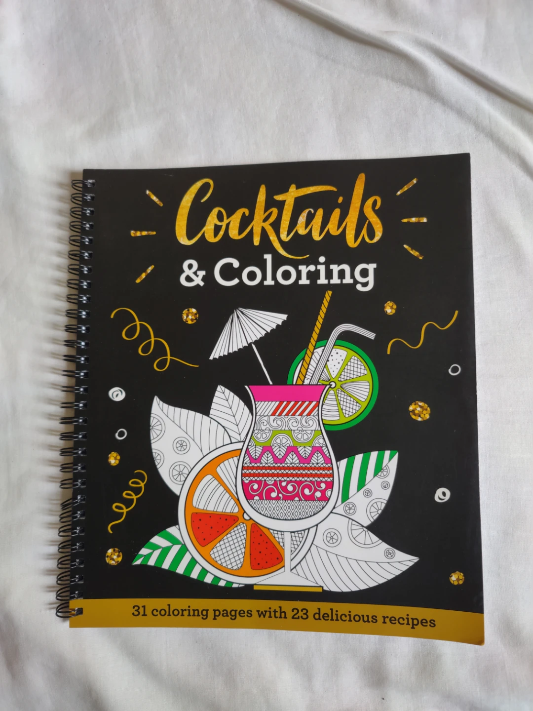 Cocktails and coloring book