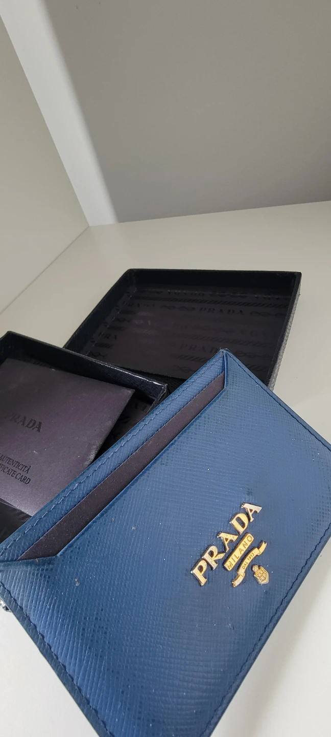 Prada Blue Saffiano Leather Card Holder - photo 2