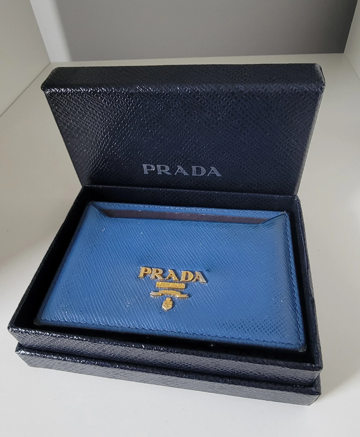Prada Blue Saffiano Leather Card Holder - photo 3