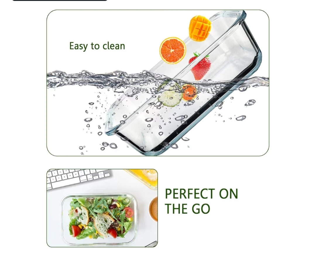 M MCIRCO 8-Pack Glass Food Storage Containers with Lids - photo 5
