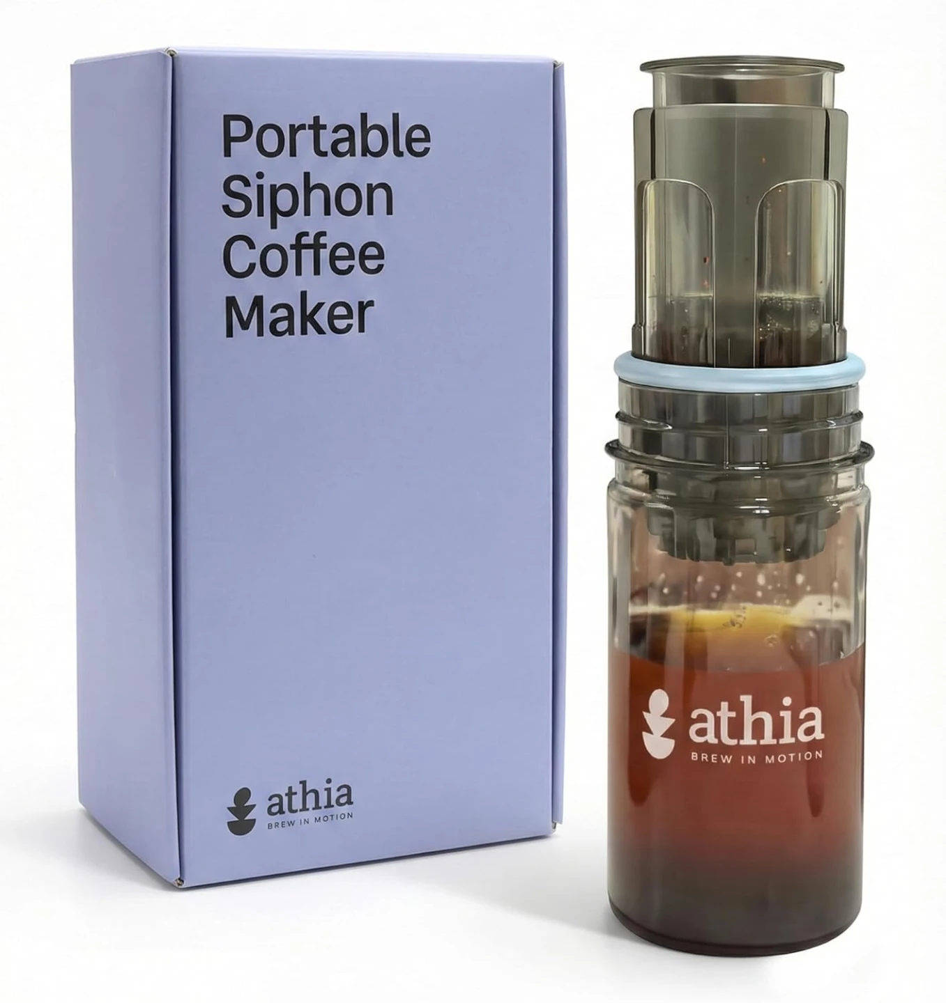 Portable Siphon Coffee Maker 4-in-1 Manual Brewer
