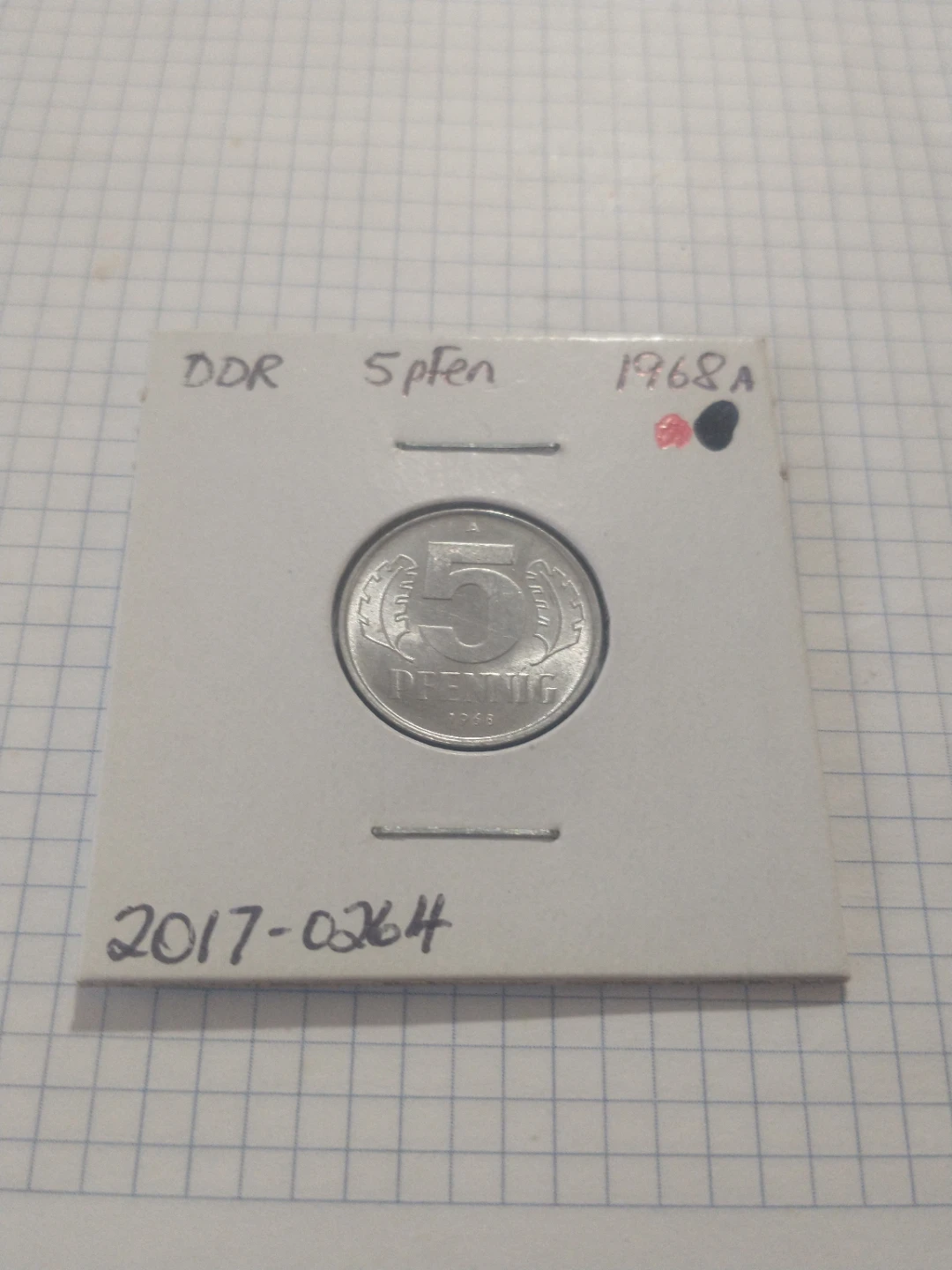 1968A 5 Pfennig DDR East Germany Coin - photo 2