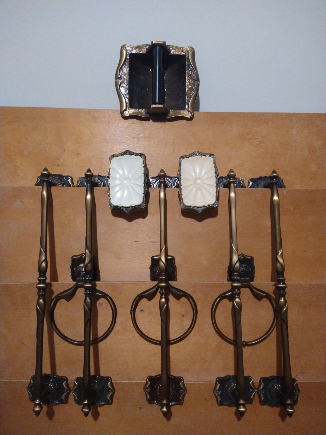 Vintage Fireplace Tool Set with Holder