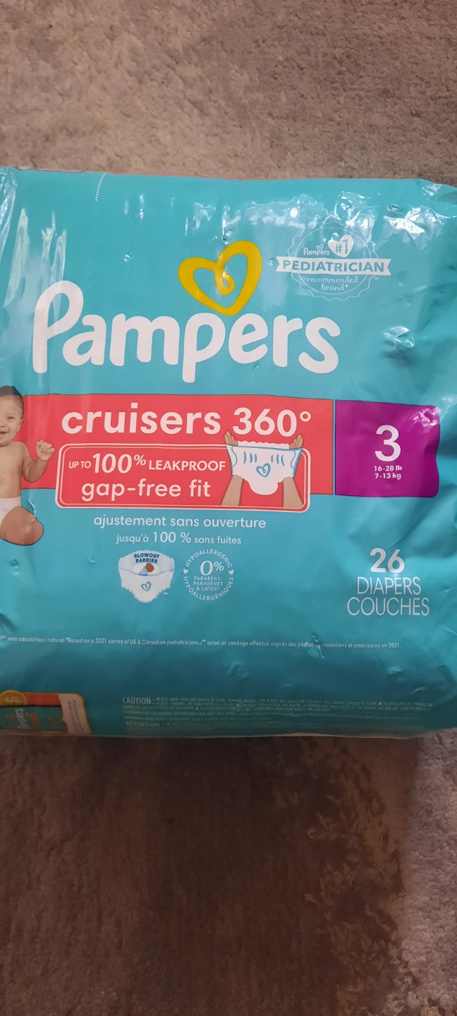 Sealed Pampers Cruisers 360 Diapers - Size 3, 26 Count - photo 2