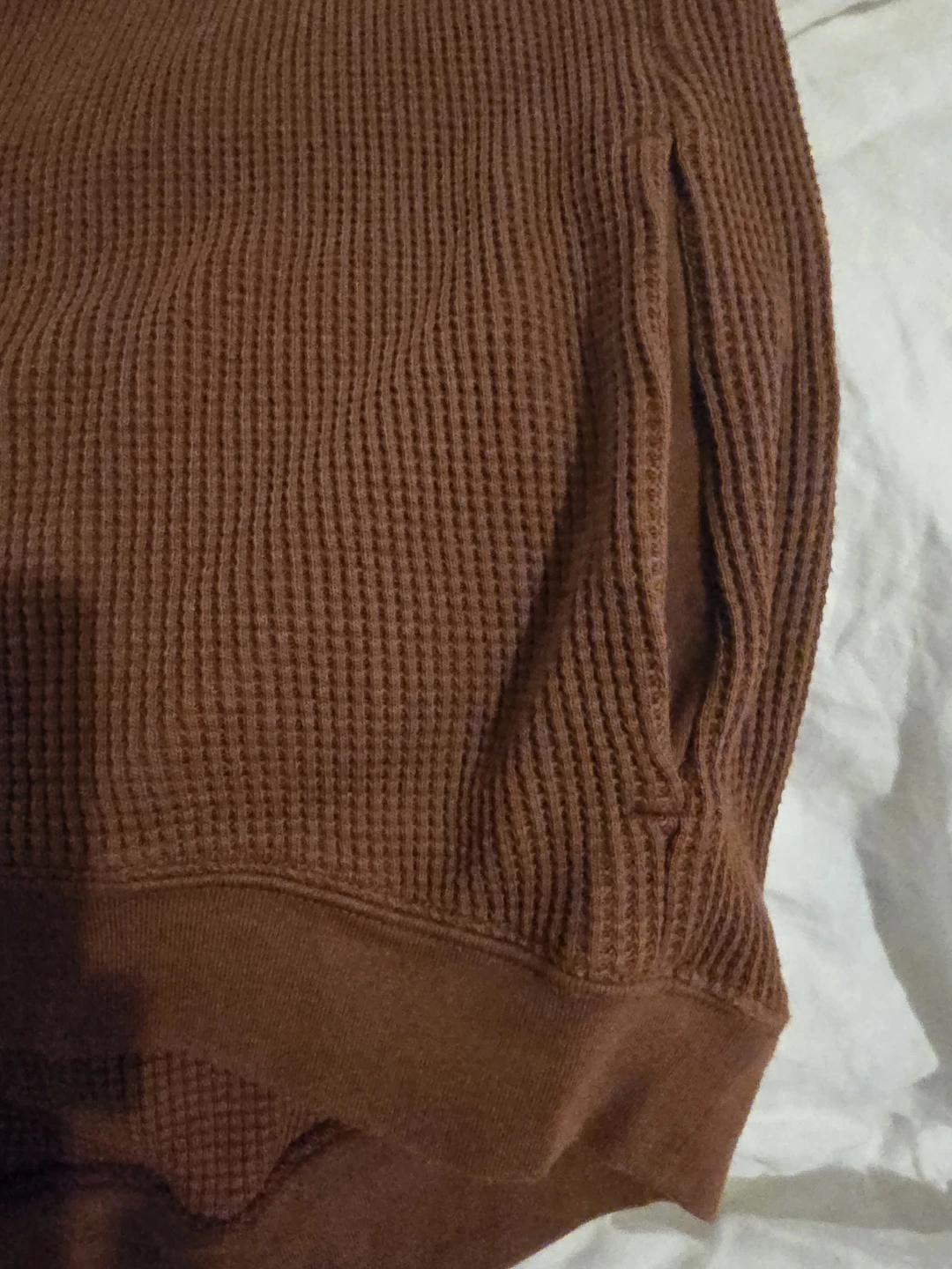 JAPAN Americana Brown Waffle Knit Sleeveless Top - photo 2