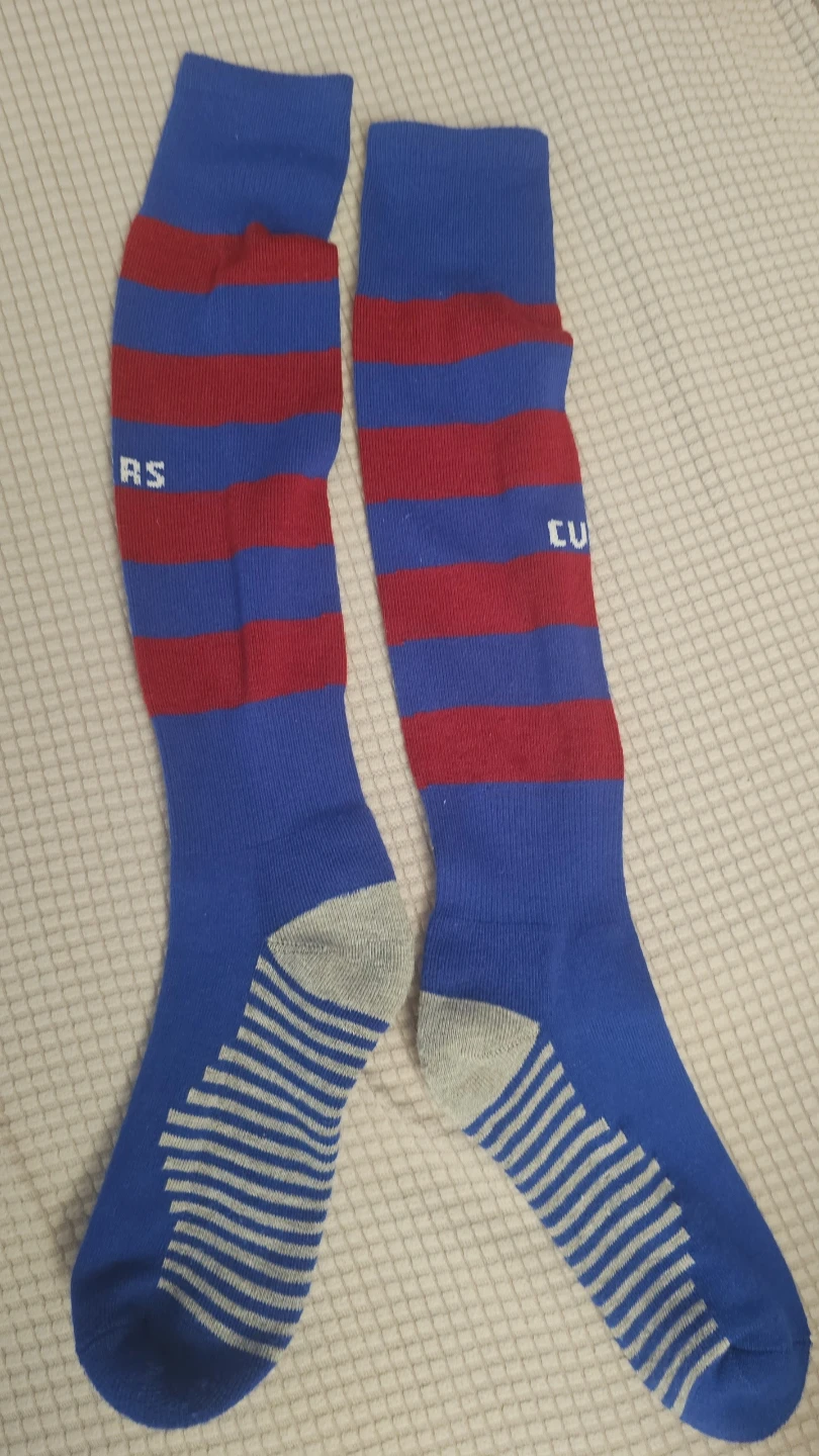 Blue and Red Striped Knee-High Socks - photo 2