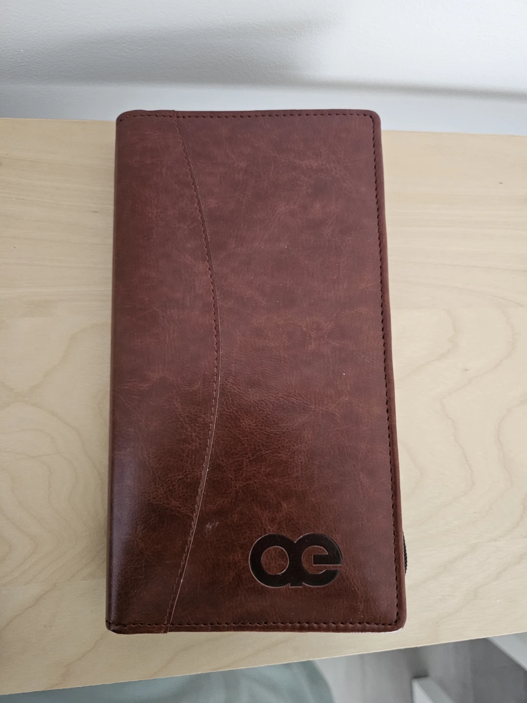 Brown Faux Leather Zippered Portfolio Organizer - photo 3