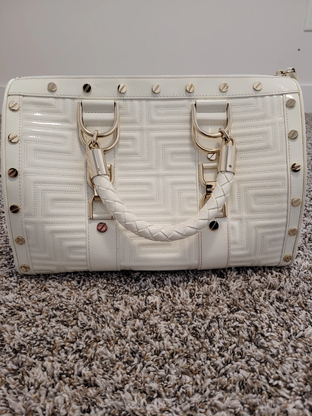 Gianni Versace White Patent Leather Handbag - photo 5