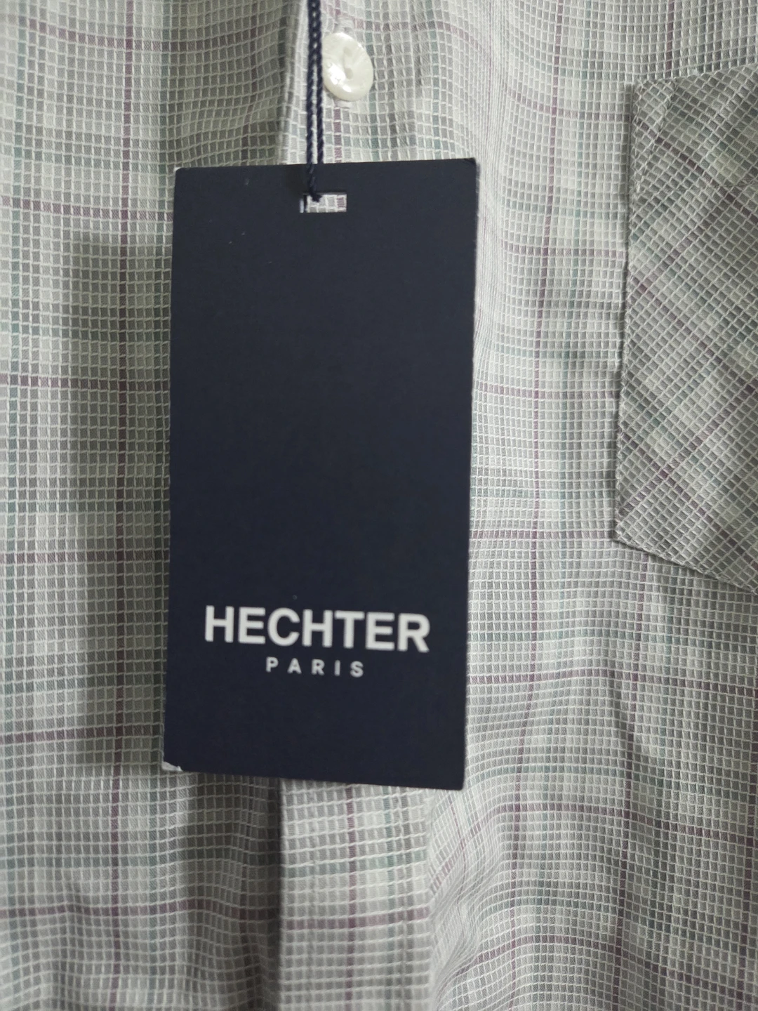 HECHTER PARIS Regular Fit Non-Iron Plaid Dress Shirt - photo 2