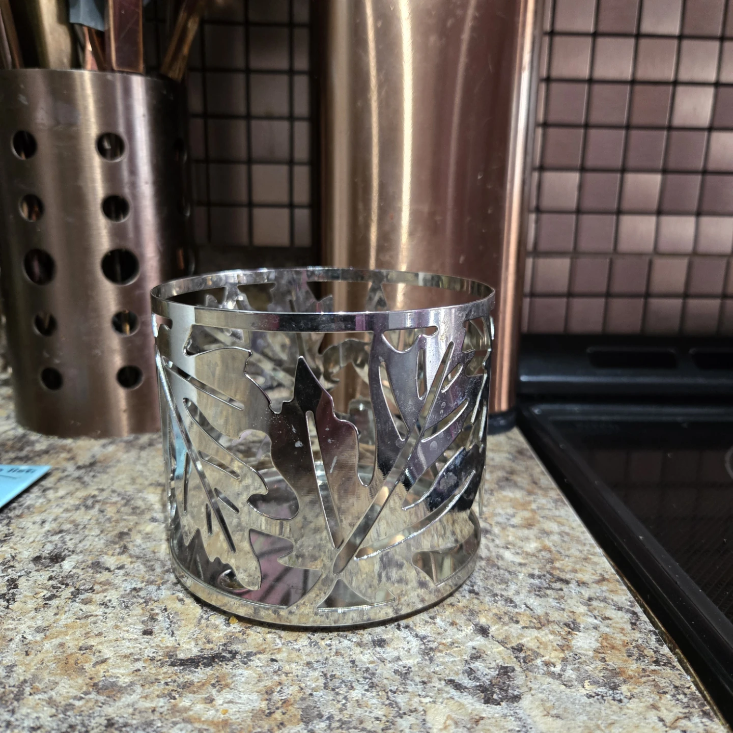 Bath & Body Works Silver Leaf Candle Holder