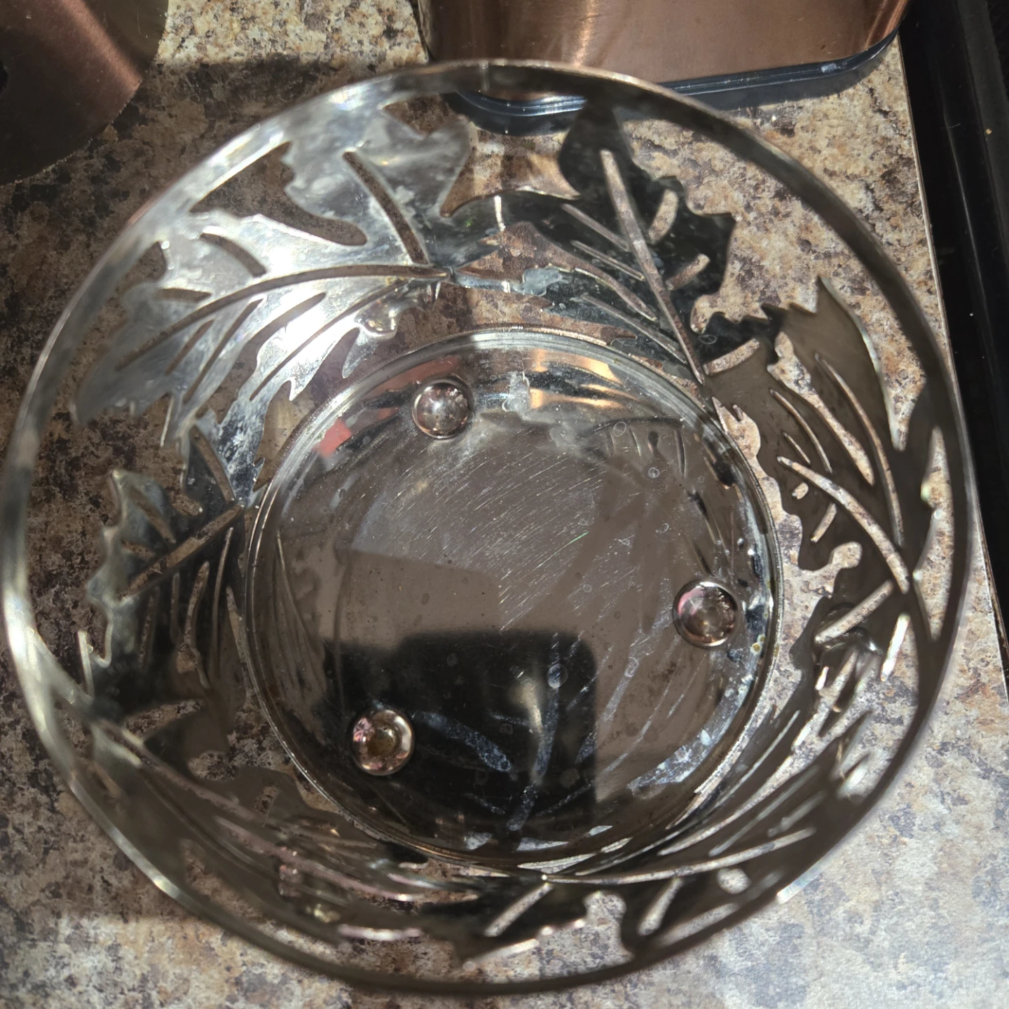 Bath & Body Works Silver Leaf Candle Holder - photo 2