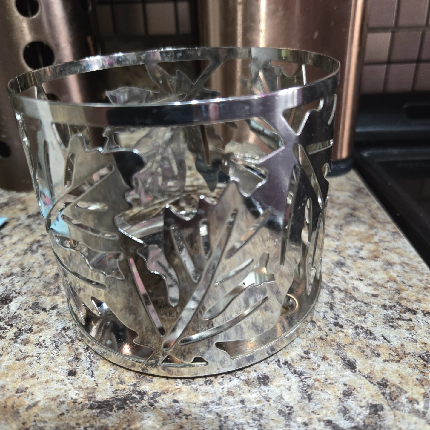 Bath & Body Works Silver Leaf Candle Holder - photo 3
