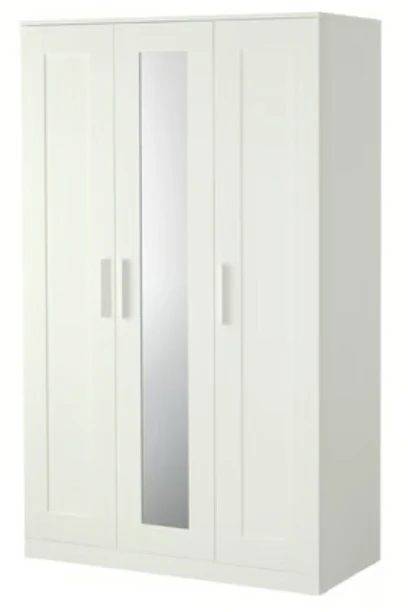 White 3-door wardrobe with mirror - $120 OBO - photo 3